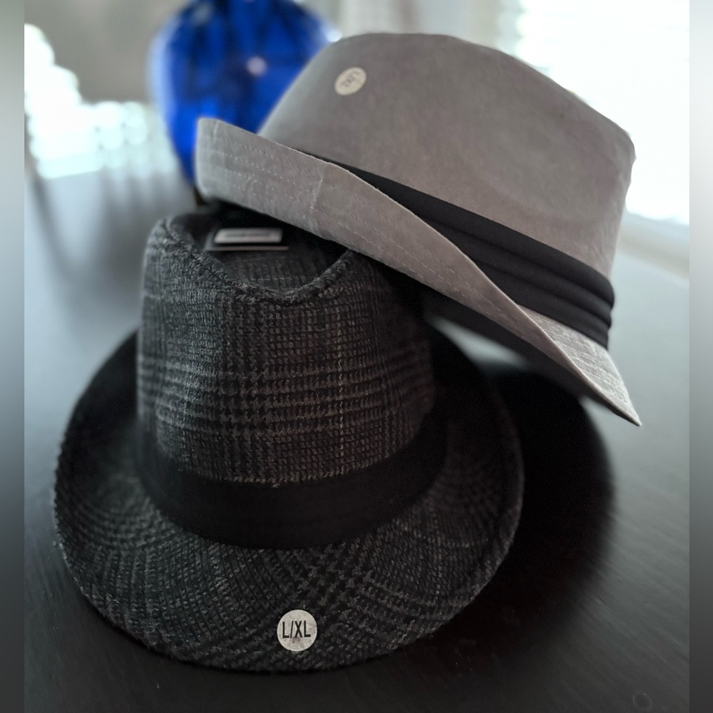 Stylish Gray and Black Fedora Hats